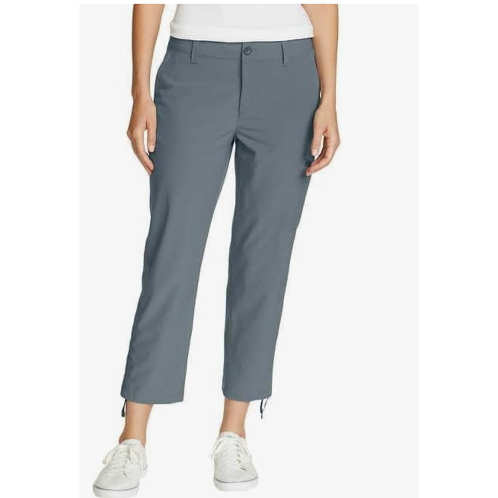 Eddie Bauer Women's Ripstop Crop Pants, Gray, Size 14